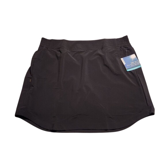 Coolibar Pisa Travel Skort UPF 50+ Pockets Elastic Waist Black Womens Size XXL - Picture 1 of 12